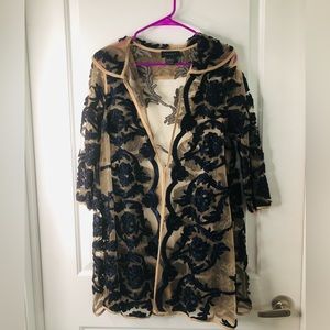 Sheer embroidered jacket size small